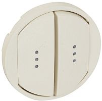 Лицевая панель Legrand Celiane для 2-кл. выключателя с подсветкой слоновая кость картинка